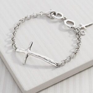 Silver Cross Charm Bracelet